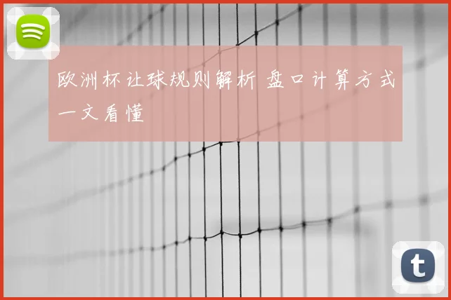 欧洲杯让球规则解析 盘口计算方式一文看懂